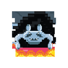 video game spaceship flying pixelated