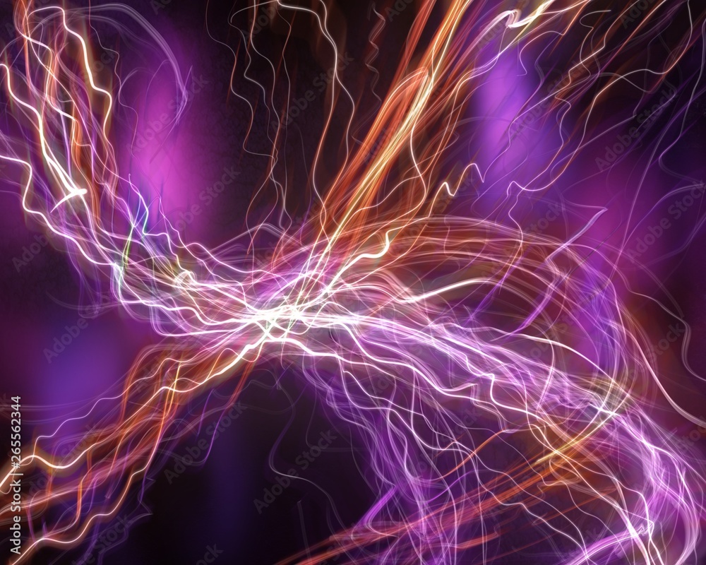 Canvas Prints abstract fractal neon electrical background
