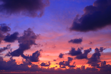 beautiful colorful sky in the morning