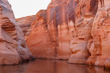 The famous Antelope Canyon from boat trip at Page