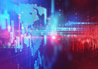 digital code number abstract technology background