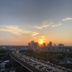 Fototapeta na wymiar Sunset in the City