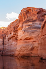 Fototapeta na wymiar The famous Antelope Canyon from boat trip at Page
