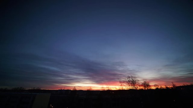Sunrise sky time lapse