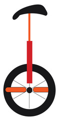 Clipart of an unicycle vector or color illustration © Morphart