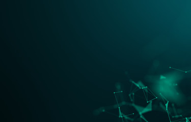 Abstract connection dots. Technology background. Network concept. 3d rendering - Illustration