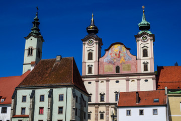 Fototapeta na wymiar Church in Steyr Upper Austria / Austria