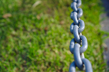 Obraz premium Close up view of chains