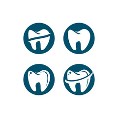 dental creative tooth logo vector template