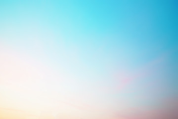 Blue sky clouds blurred during morning open view out windows beautiful summer spring and peaceful nature background.