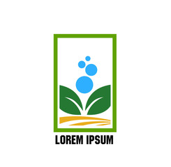 leaf logo icon for good farm company
