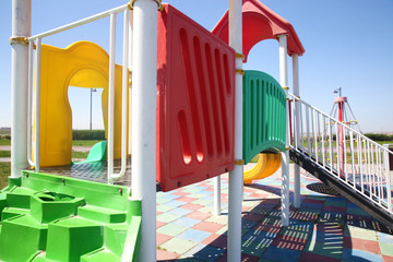 Colorfull children's playground on the open air