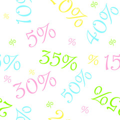 Sale colorful Seamless pattern