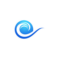 Water Wave Icon Logo Design Template for green technology business plumbing wind company with modern high end look