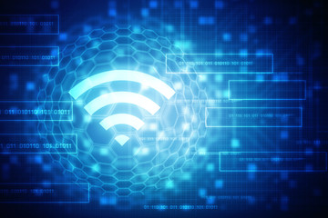 2d illustration WiFi symbol