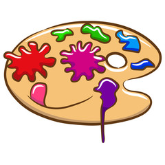 paint palette vector graphic