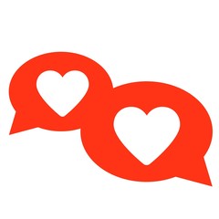 Chat logo. Love chat icon