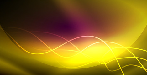 Neon lines shiny glowing background