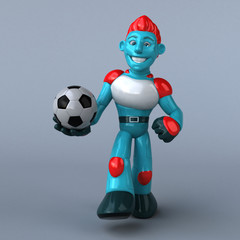 Fototapeta premium Red Robot - 3D Illustration
