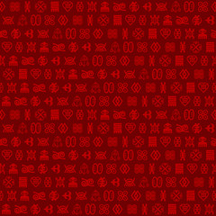 Seamless pattern with adinkra symbols