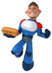 Super modern superhero - 3D Illustration