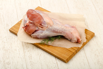 Raw turkey leg