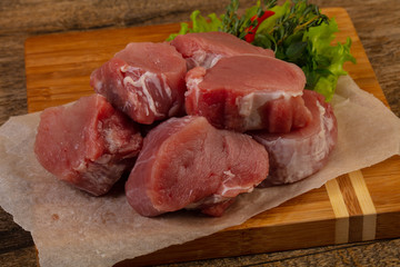 Raw pork tenderloin