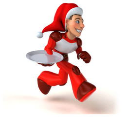 Fun Super Santa Claus - 3D Illustration