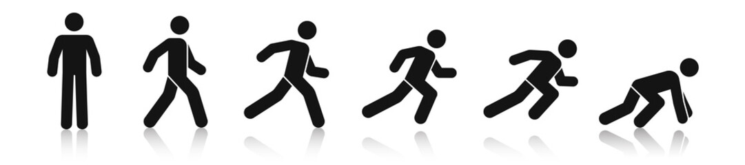 how to draw a stickman walking
