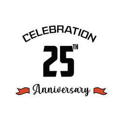 25 Th Anniversary Celebration Vector Template Design Illustration