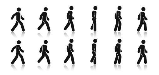 how to draw a stickman walking
