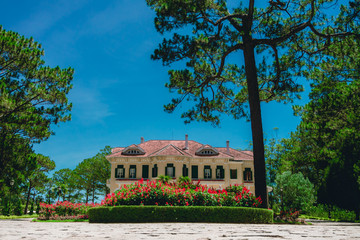 LAM DONG, VIETNAM - APRIL 17: Da Lat King Palace On April 17,2019 in Lam Dong, Vietnam. The old palace that opened for tourists to visit.