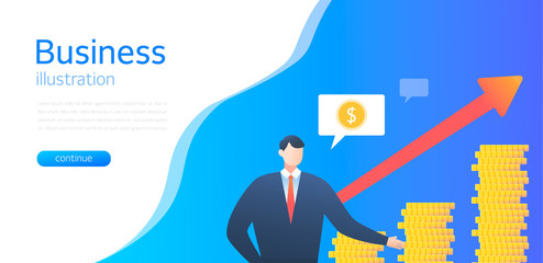 Fototapeta premium Business concept illustrations. Modern flat style