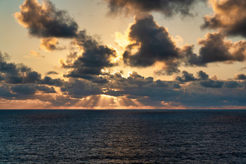 Sunrise at sea