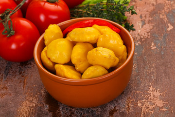 Tasty marinated patisson