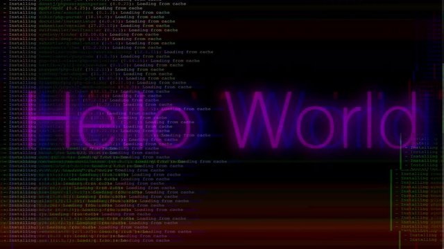 data computer code technology hello world programming