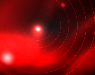 Dark space with neon color glowing lights abstract background