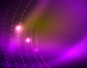 Shiny circles glowing abstract background