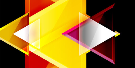 Fototapeta premium Dynamic triangle composition abstract background