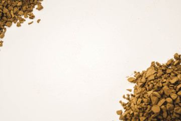 small coffee beans on a clean white background.