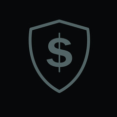 Dollar Shield outline icon