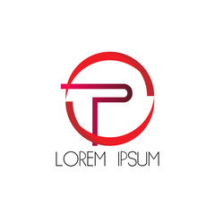 P initial logo letter