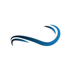 Water wave logo design template vector isolated