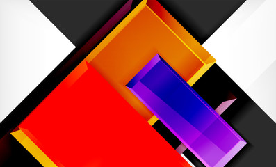 Colorful square and rectangle blocks background