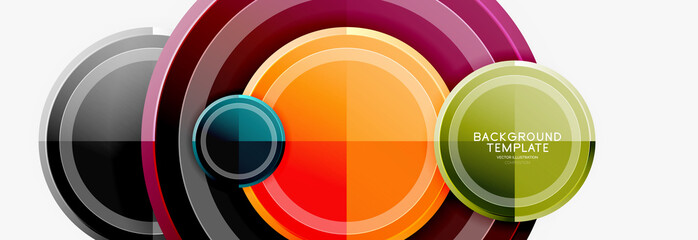 Fototapeta premium Colorful glossy circles background
