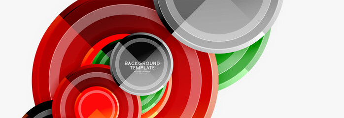 Abstract round geometric shapes, modern circles background