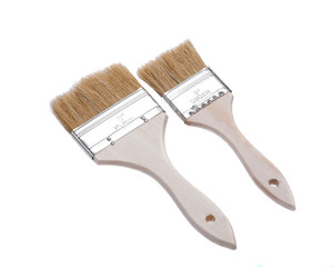 Flat Chip Painting Brush isolated on white background.