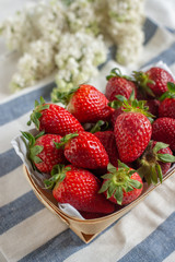 Loosely put the strawberries in different positions