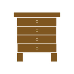 Drawer cabinet outline icon