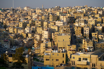 Amman Capital City of Jordan Houses Pattern Panorama